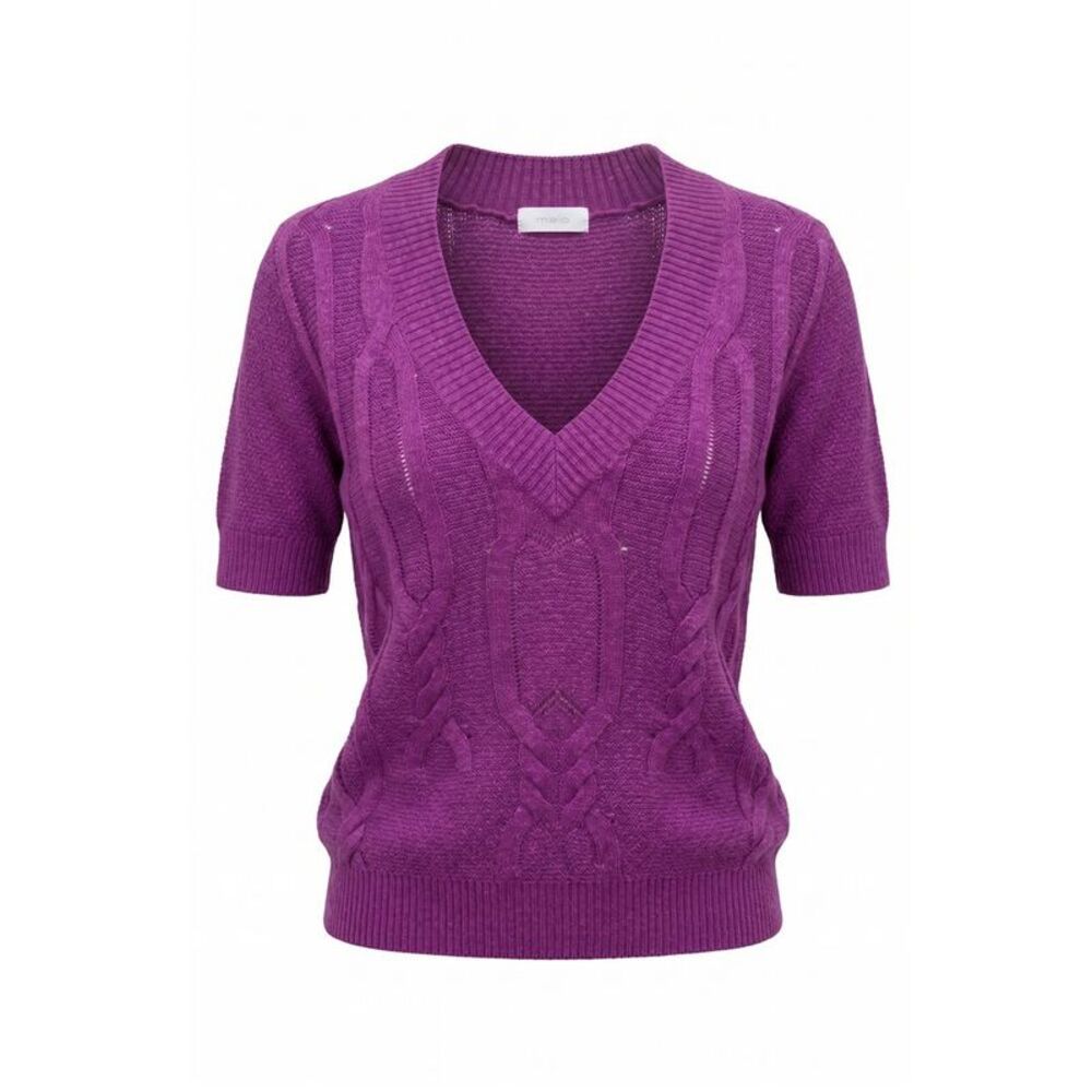 Malo Purple Silk Blend Women Women's Sweater